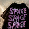 Graffiti Bear Space Print Oversized Women's T-Shirt ATHLEXES