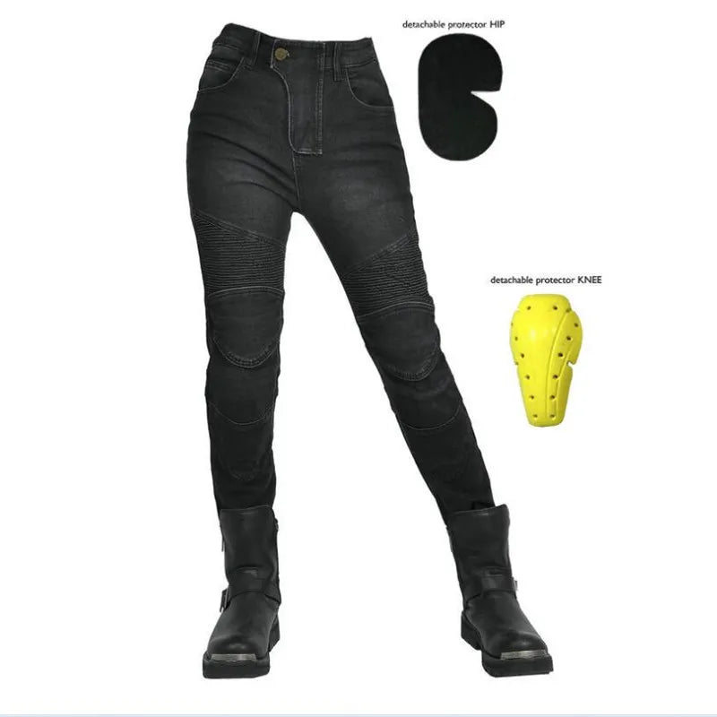 Premium Women's Motorcycle Riding Jeans with Armor ATHLEXES