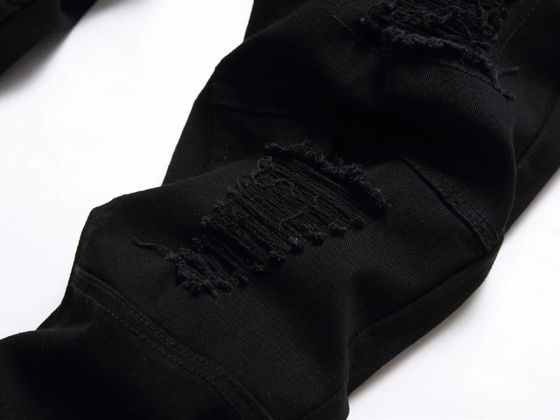 Urban Edge Black Ripped Skinny Biker Jeans ATHLEXES