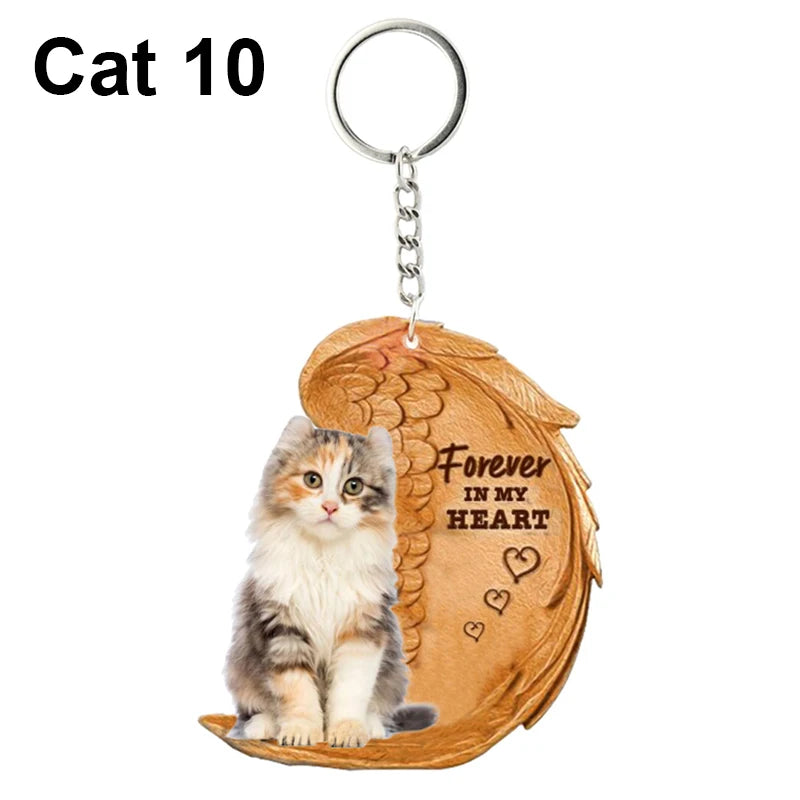 Heartfelt Dog Angel Pendant Keychain ATHLEXES
