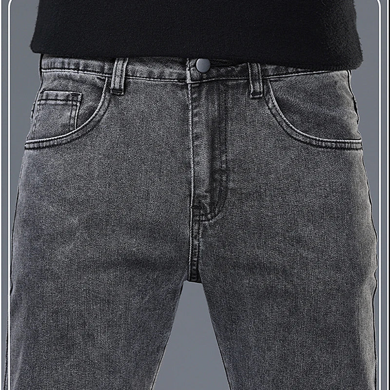 Korean Slim Fit Men's Denim Jeans ATHLEXES