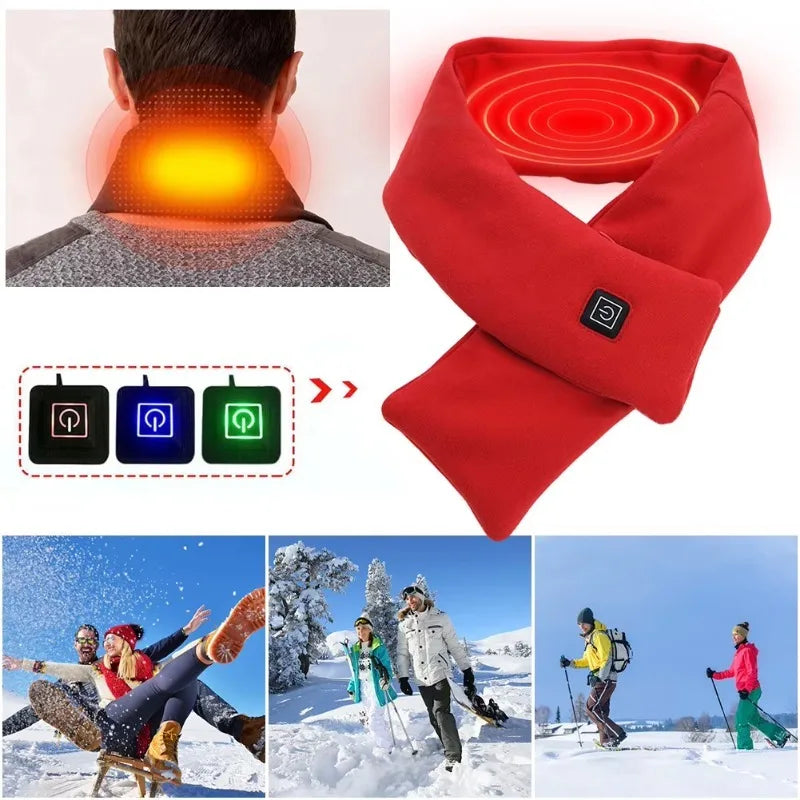 USB Heated Neck Scarf with 3 Temperature Settings ATHLEXES