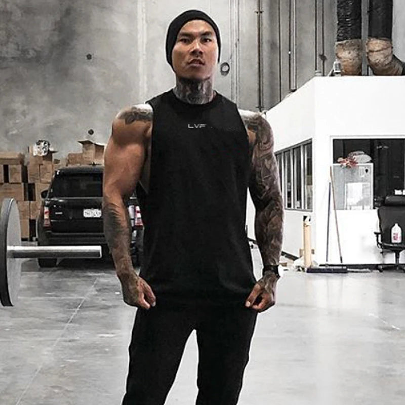 Men's Summer Cotton Gym Tank Top for Fitness ATHLEXES