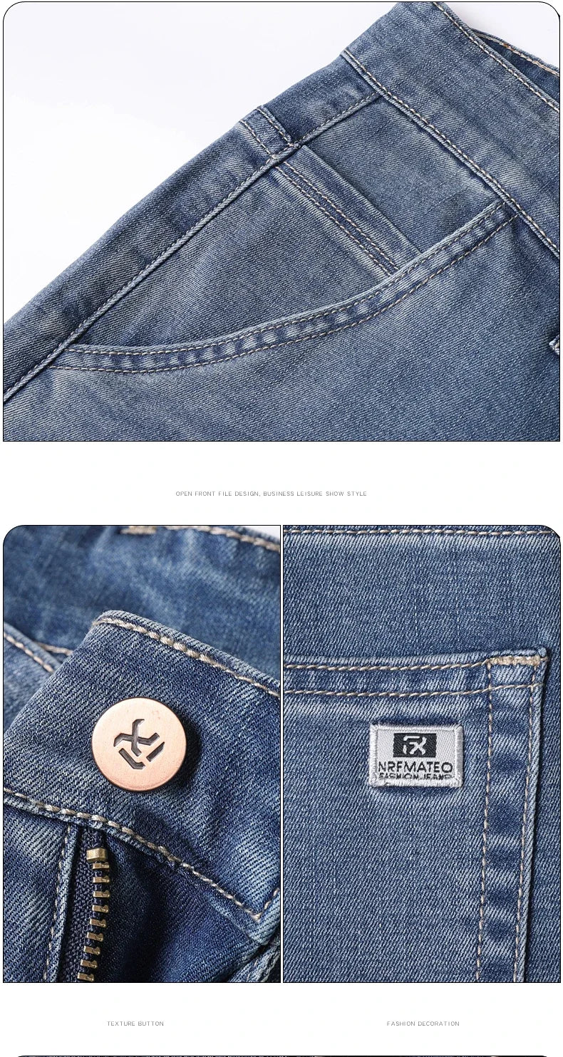 BreezeFit Menâ??s Lightweight Denim Straight Pants ATHLEXES