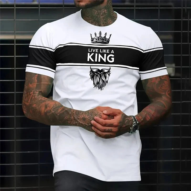 King's Vintage O-neck T-shirt for Men ATHLEXES