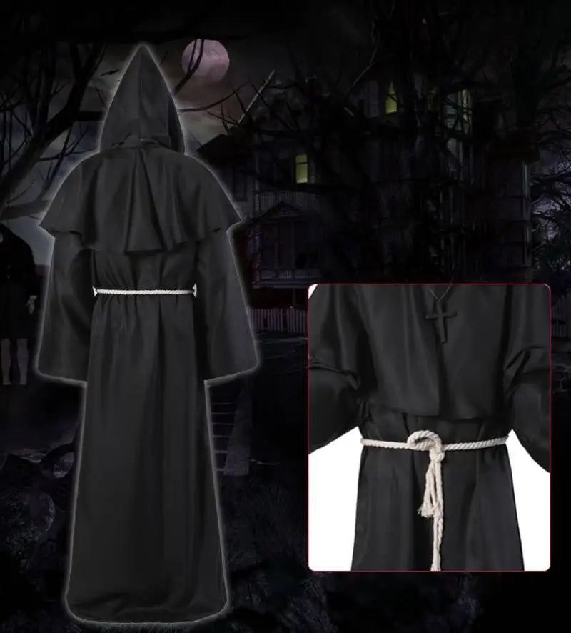 Enchanting Wizard Hooded Robe Costume for Halloween ATHLEXES