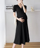 Korean Style Maternity V-Neck Knit Dress ATHLEXES
