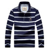 Elegant Stripe Embroidered Polo Shirt for Men ATHLEXES