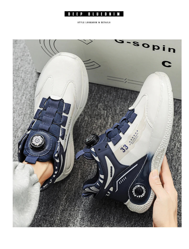 Comfy Rotating Buckle Mens Sneakers for Outdoor Adventures ATHLEXES