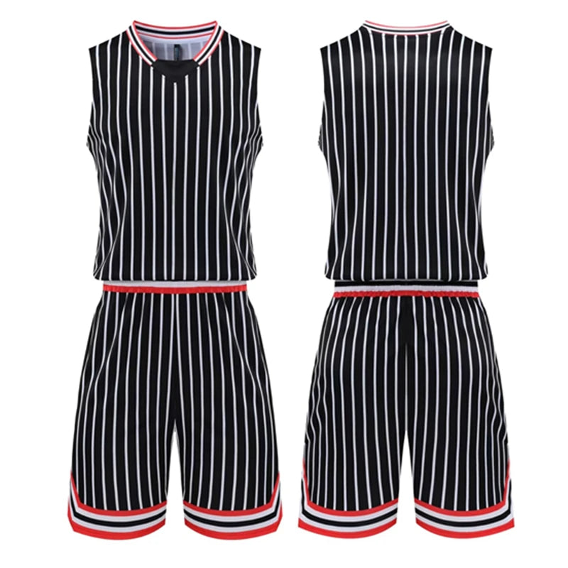 Custom Stripe Basketball Jersey Set for All Ages ATHLEXES