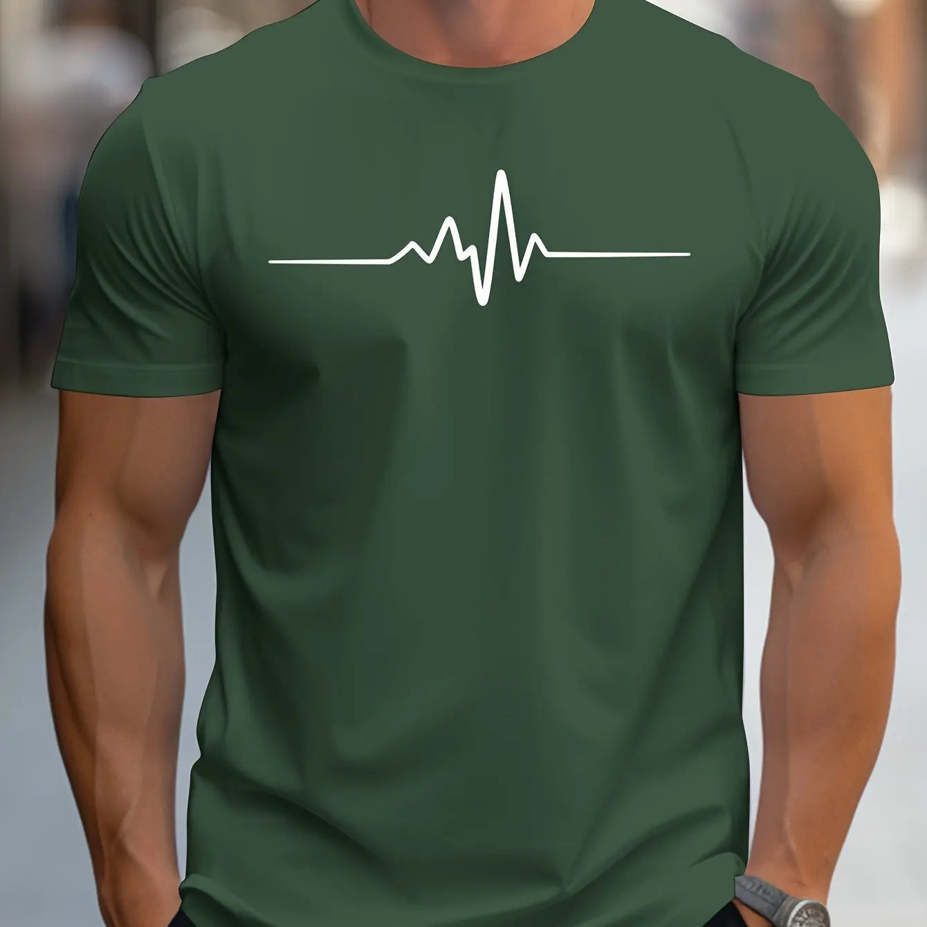 Graphic Cotton Casual Tee for Men ATHLEXES