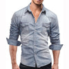 AutumnBlend Casual Denim Lapel Shirt ATHLEXES