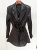Elegant 3D Flower Blazer and Wide Leg Pant Set ATHLEXES