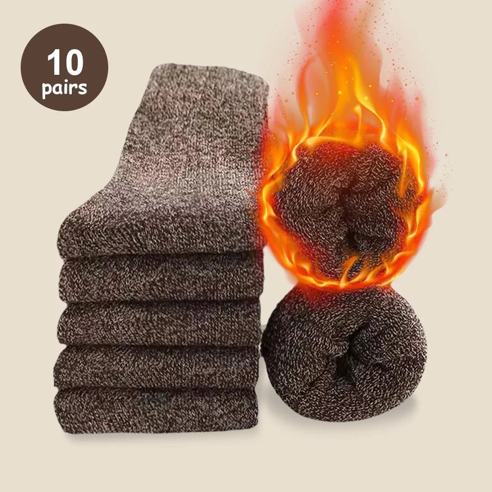Retro Warm Wool Socks for Men - 5 Pairs ATHLEXES