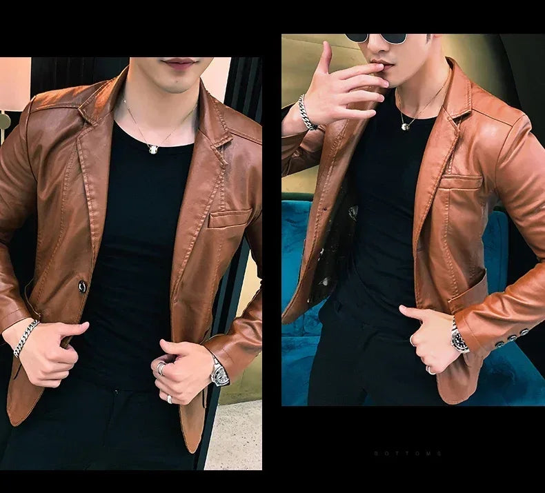 BACKONMUST PU Leather Jacket ATHLEXES