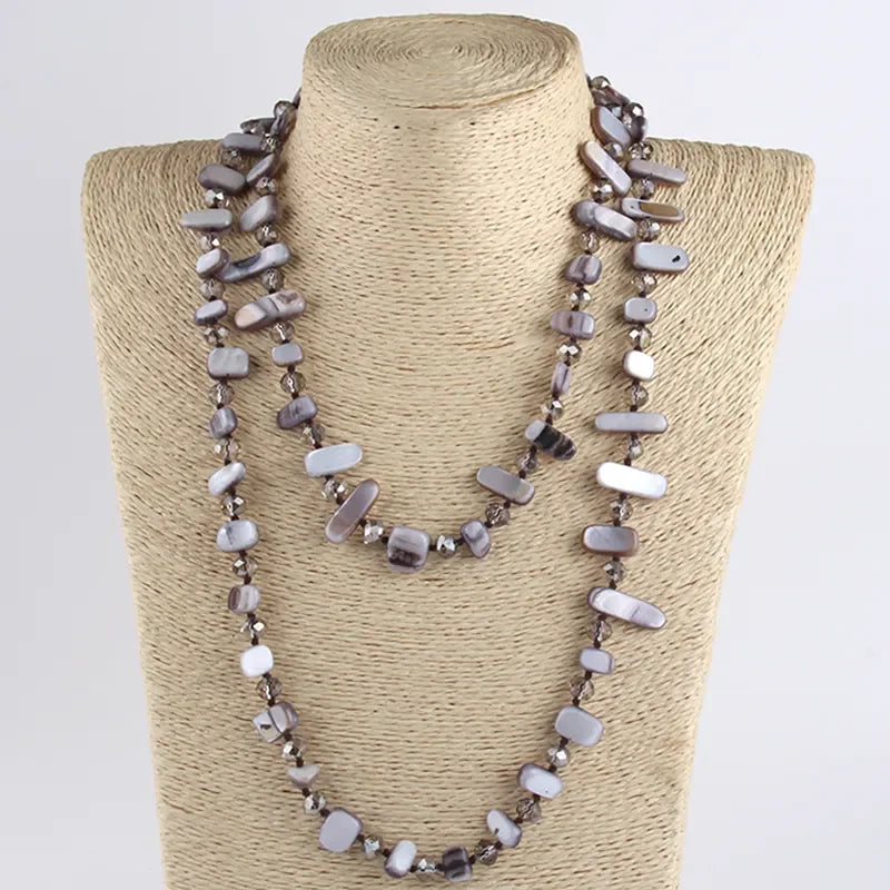 Rainbow Crystal Shell Necklace for Womenâ??s Gift ATHLEXES