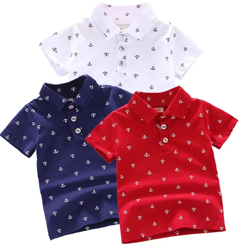Boys' Trendy Cotton Lapel Print Summer Shirt 2025 ATHLEXES