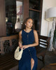 Elegant Knit Ribbed Maxi Dress with Pockets ATHLEXES