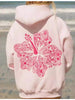 PINK PALM PUFF Casual Hoodie for Women 2025 ATHLEXES