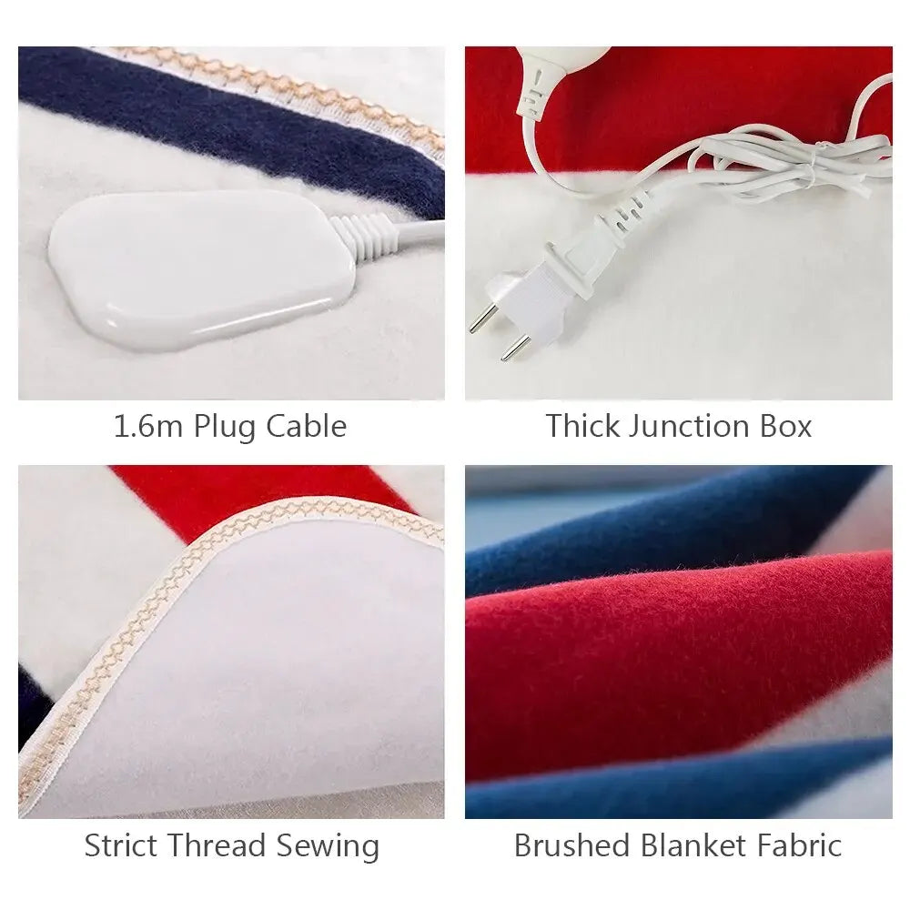 CozyStripe Heated Blanket with Adjustable Warmth ATHLEXES