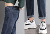 Chic Elastic High Waist Baggy Harem Jeans for Women ATHLEXES