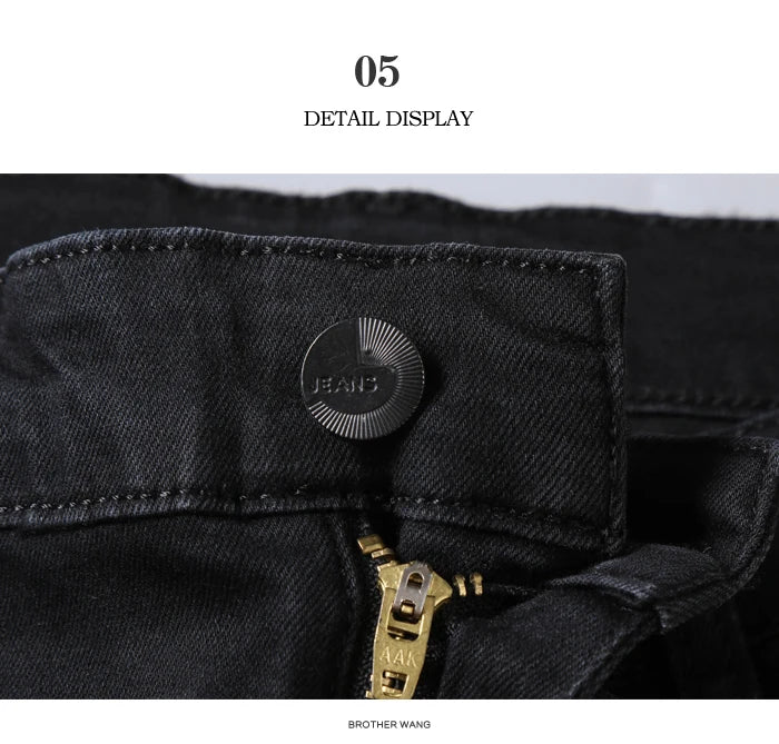 Classic Fit Stretch Denim Trousers for Men ATHLEXES