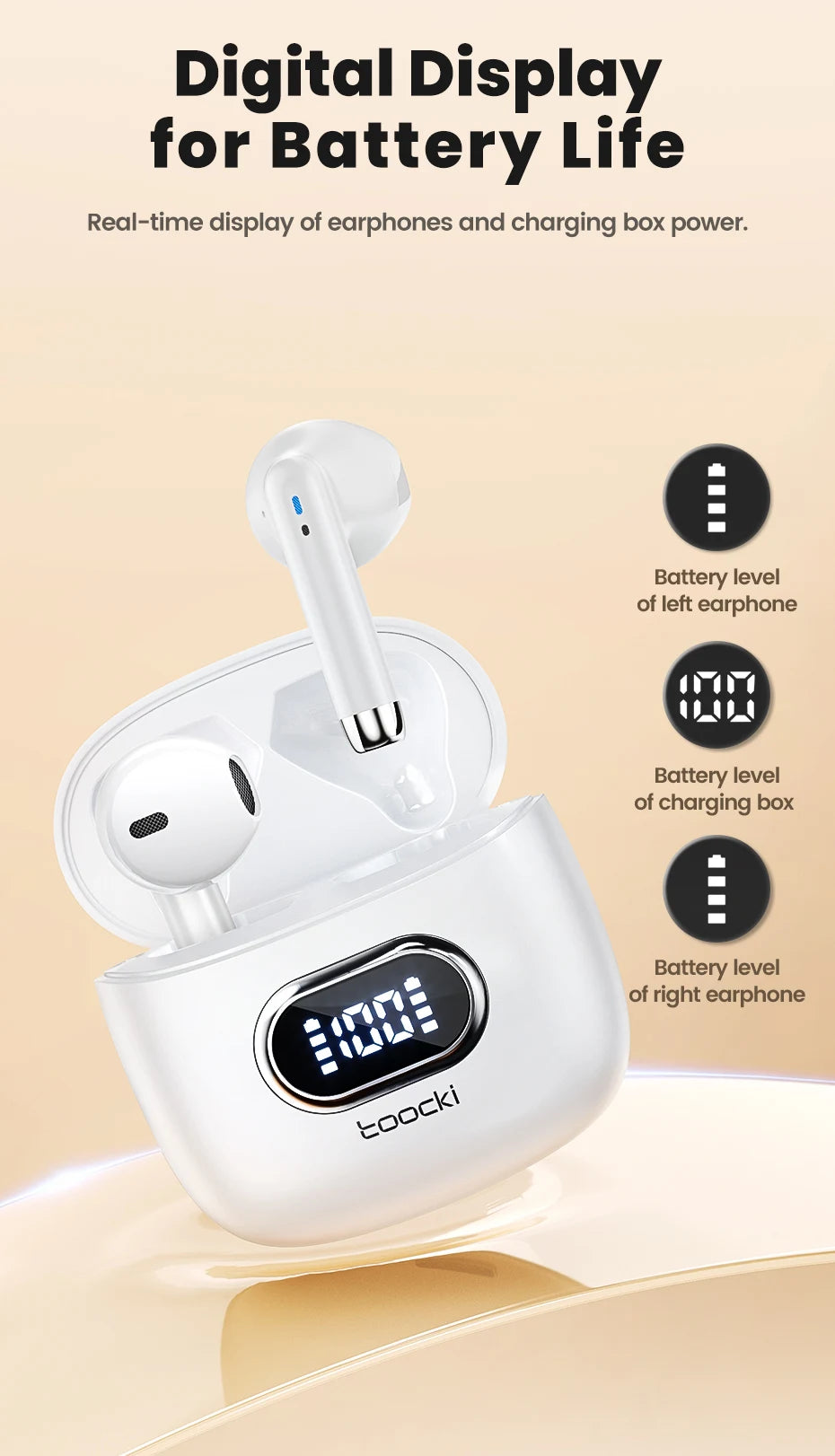 Toocki TWS Bluetooth 5.3 Sports Earphones ATHLEXES