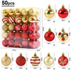 Festive 50Pcs 4cm Christmas Baubles for 2024 Decor ATHLEXES
