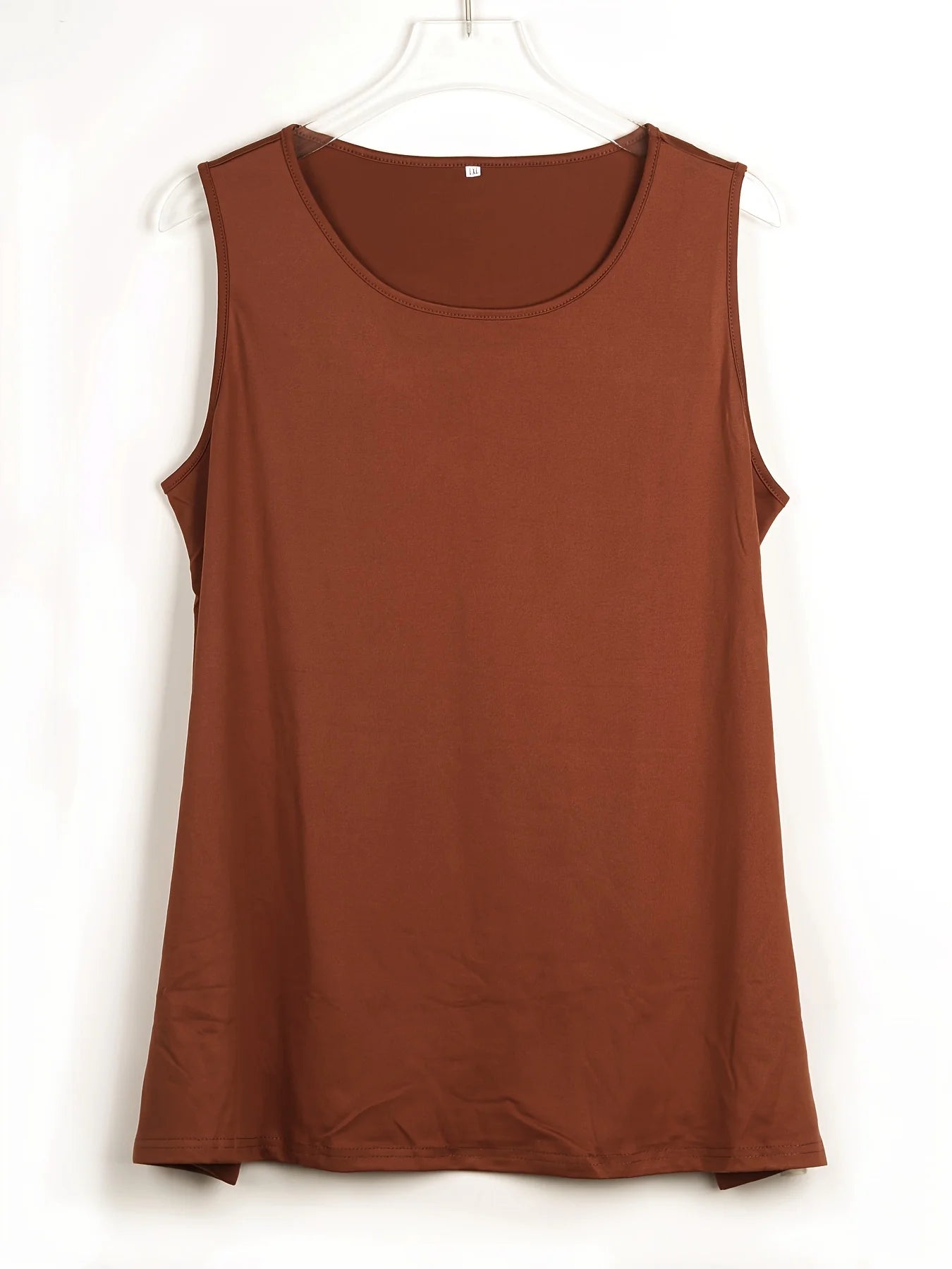 Plus Size Casual Crew Neck Sleeveless Tank Top ATHLEXES