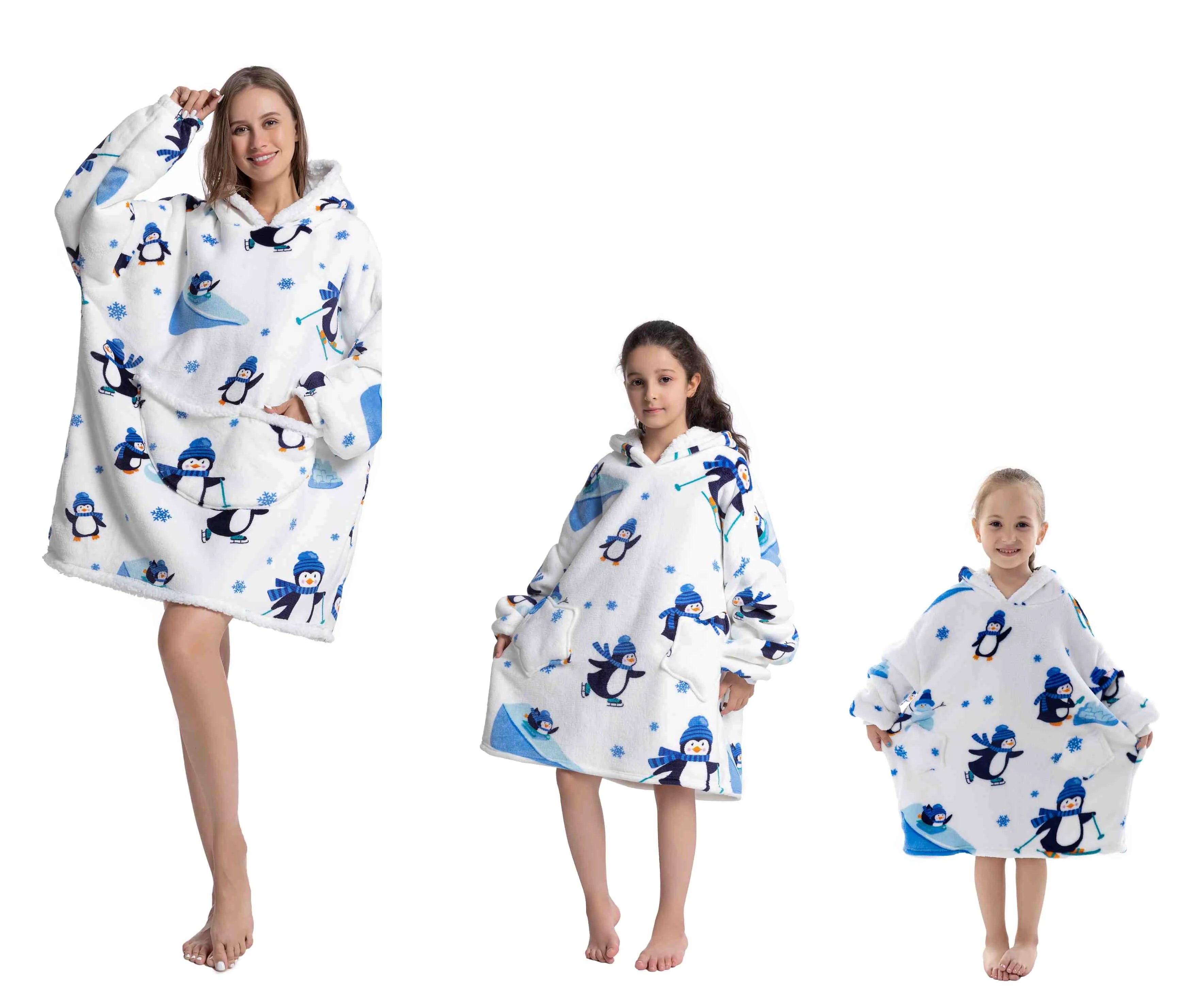 CozyNest Oversized Flannel Hoodie Blanket ATHLEXES