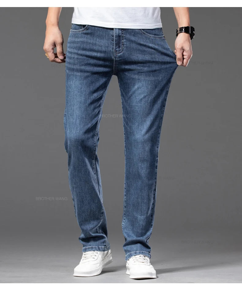 Summer Comfort Stretch Men's Loose Jeans ATHLEXES