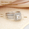 Newshe 925 Silver Luxury Bridal Ring Set for Women ATHLEXES