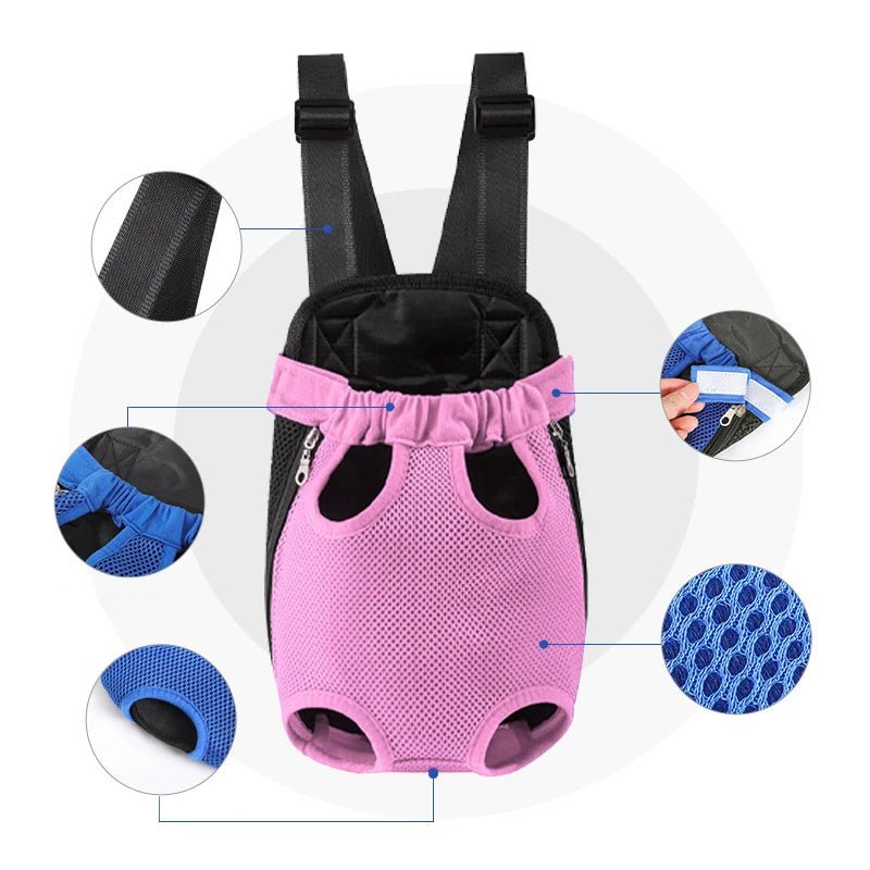 Pet Dog Carrier Backpack Portable Travel Outdoor Travel Products Adjustable Cat Dog Carrier Bag Pet Double Shoulder Backpack ATHLEXES