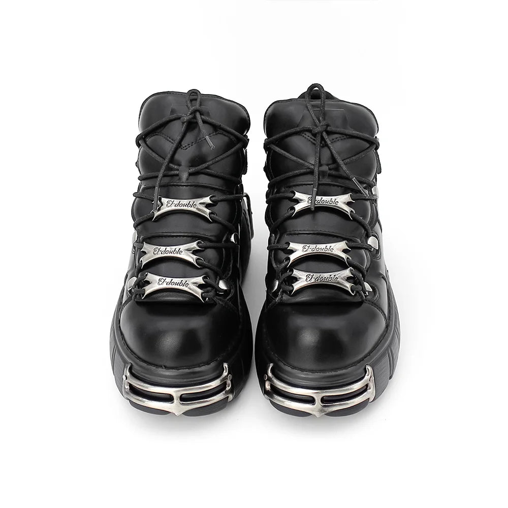 Punk Chic Women's Lace-Up Rock Boots ATHLEXES