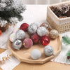 Champagne Gold & Red Glitter Xmas Ball Set 16pcs ATHLEXES