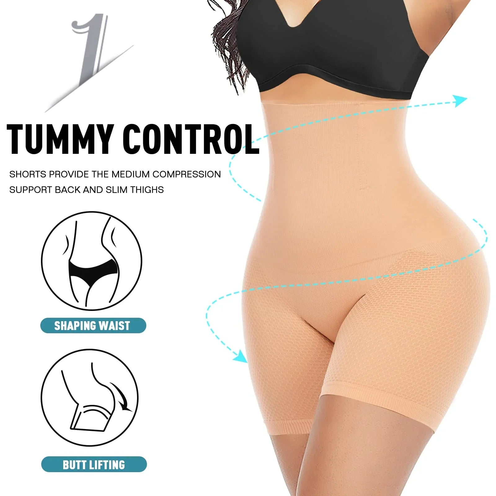 Elevate Your Shape Womenâ??s High-Waist Butt Lifter Shapewear ATHLEXES