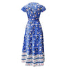 Chic V Neck Summer Slit Maxi Dress for Women ATHLEXES