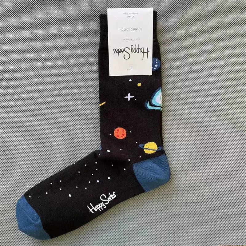 Happy Socks Men's Diamond Check Crew Socks for All Seasons ATHLEXES