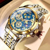 OLEVS Luxury Waterproof Gold Skeleton Watch ATHLEXES