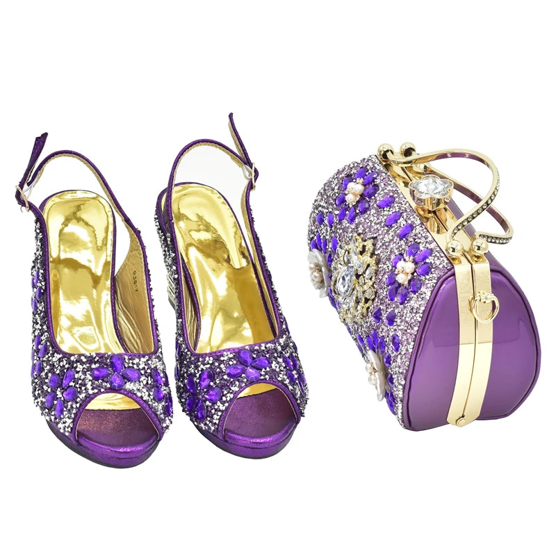 Radiant Rhinestone Italian Shoe and Bag Set 2024 ATHLEXES