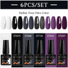 NailArt Pro 6pc UV Gel Polish Kit for Manicure ATHLEXES
