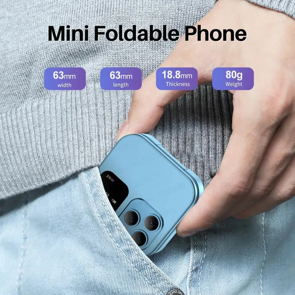 SERVO I16 Pro Mini Flip Phone with Dual SIM & FM Radio ATHLEXES