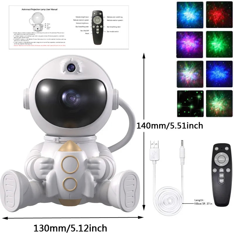 Astronaut Star Galaxies Night Sky Projector ATHLEXES