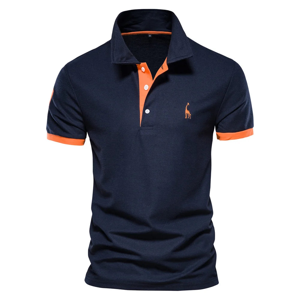 AIOPESON Men's Cotton Slim Fit Polo Shirts Summer Style ATHLEXES