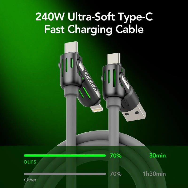 MaxCharge 4-in-1 USB Fast Charging Cable ATHLEXES