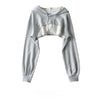 Chic Y2K Irregular Crop Hoodie for Trendy Women ATHLEXES