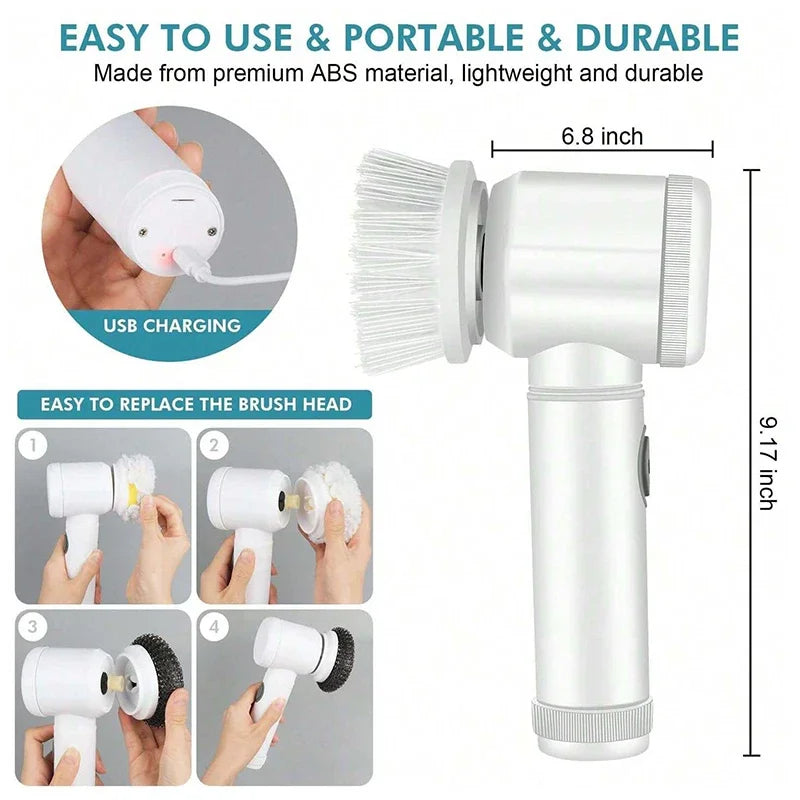 PowerScrub Electric Bathroom Cleaning Brush ATHLEXES