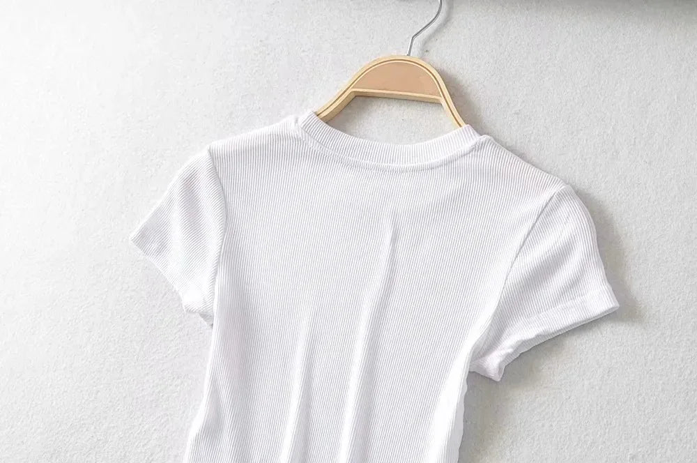 Summer Sexy O-neck Crop Top for Women ATHLEXES