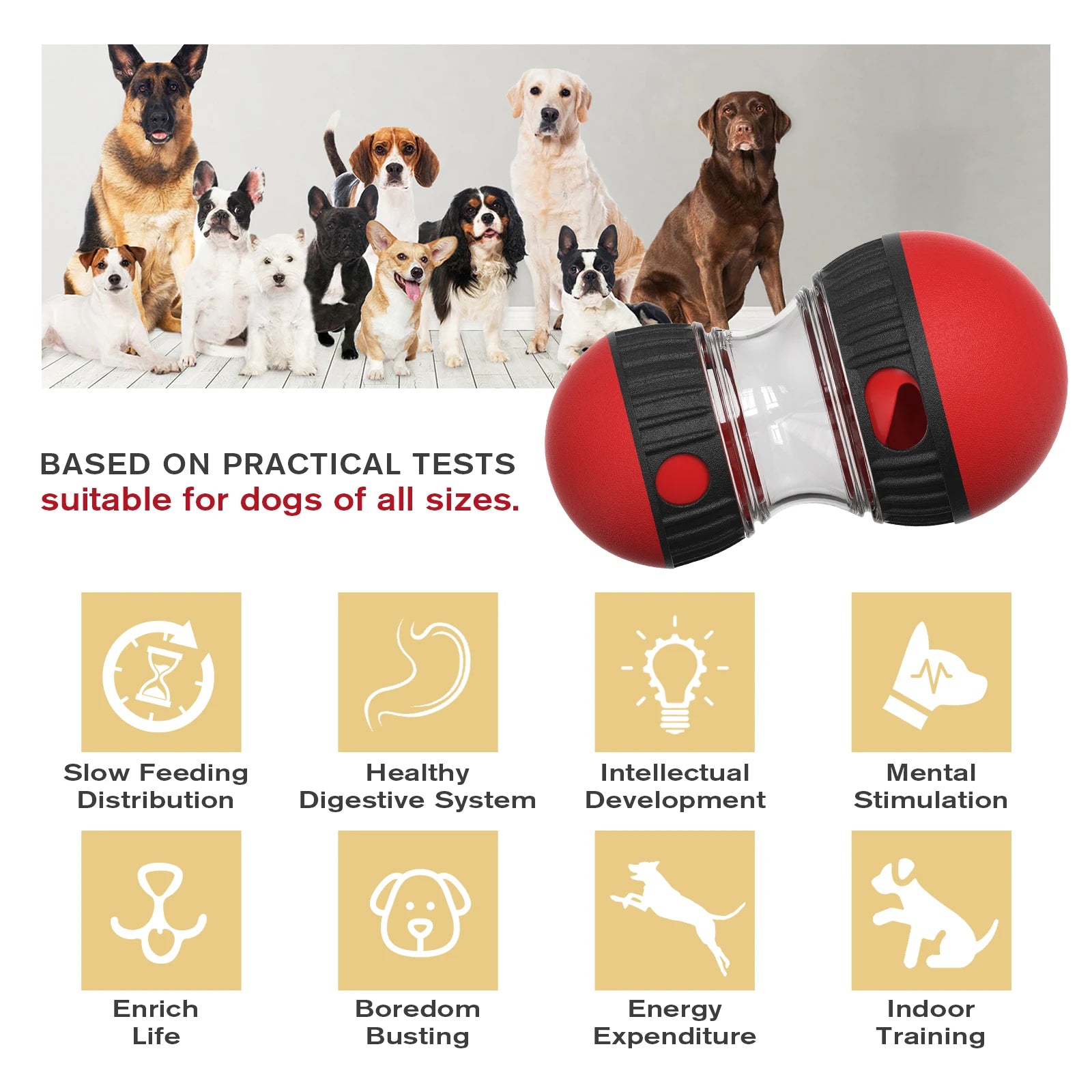 SmartFeed Interactive Dog Puzzle Ball ATHLEXES