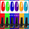 NailArt Pro 6pc UV Gel Polish Kit for Manicure ATHLEXES
